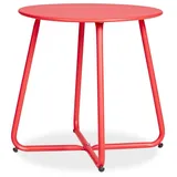 Homestyle4u Beistelltisch Gartentisch Ø 44,5 x 44,5 cm Rot