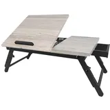 Relaxdays Laptoptisch grau/schwarz