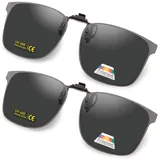 epavouos Polarisierte Clip-On Sonnenbrille UV400 Anti-Glare Gläser Edge Design