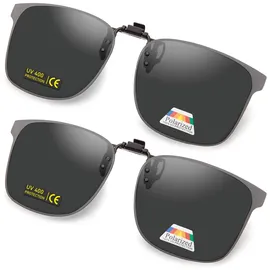 epavouos Polarisierte Clip-On Sonnenbrille UV400 Anti-Glare Gläser Edge Design
