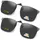 epavouos Polarisierte Clip-On Sonnenbrille UV400 Anti-Glare Gläser Edge Design