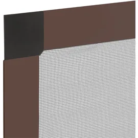 hecht International Fliegengitter mit Aluminiumrahmen 130 x 150 cm Braun