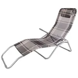 Buri Sonnenliege 200 x 70 x 30 cm Grau