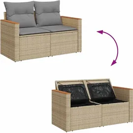 vidaXL Garten-Lounge-Set 6-tlg. beige