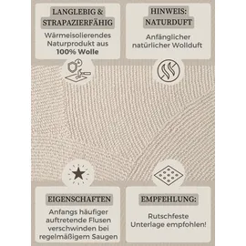 HANSE HOME Calmio Wollteppich Calmio Natur weiß), - Naturbelassen