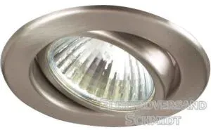 Brumberg Einbaustrahler, schwenkbar 25°, GX5,3, 12V, 50W, nickel-matt