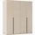 Rauch Drehtürenschrank Montclar 201 x 223 x 60 cm Beige/Grau
