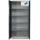 Proregal BEE Aktenschrank 195 x 92 x 60 cm Grau-Schwarz