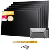 Anker Balkonkraftwerk 2880W Anker SOLIX Solarbank 3 E2700 Pro mit Smart Meter, (0x/1x Smart Meter und 6x 480Wp Solarmodule im Lieferumfang enthalten), Speicher mit integriertem Wechselrichter, All-in-One 2,668kWh Akku