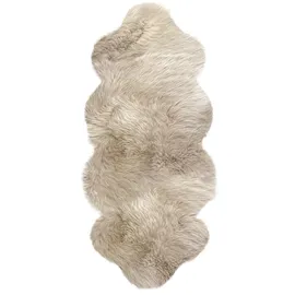 Heitmann-Felle Fellteppich HEITMANN FELLE "Lammfell KK 1,5 - Premium Qualität", beige (leinen), B:68cm H:70mm L:140cm, Lammfell, Teppiche, Fellteppich, echtes Austral. Lammfell, besonders weich, auch ideal als Bettvorleger