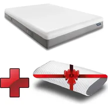 sleezzz Viskoelastik-Matratze Sleezzz Premium 120 x 200 cm, Höhe 20 cm, Härtegrad H2/H3, mit Wendegriffen + Sleezzz® Cool Kühl-Effekt Kissen gratis