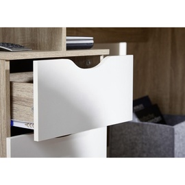 Wohnling Schreibtisch sonoma-eiche rechteckig, C-Fuß-Gestell eiche 120,0 x 53,0 cm