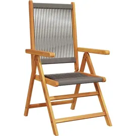 vidaXL Garten Essgruppe 7 pcs Grau Massivholz Akazie - Grau