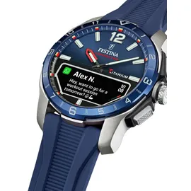 Festina Connected D 44 mm BT Titan Blau / Blau F23000/1