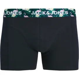 JACK & JONES JACFLAMINGO FLOWER TRUNKS 3er Pack Schwarz / Grün / Rosa / Weiß XL