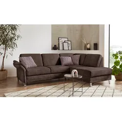 Ecksofa SIT & MORE "Clio L-Form", braun, B:254cm H:89cm T:190cm, Sofas, wahlweise mit Bettfunktion und Bettkasten, inklusive Federkern