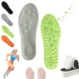 Steppers Sohlen, Steppers Comfort Boosting Massage Insole, Steppers Insoles für Männer und Frauen, Einlegesohlen Aus Memory-Schaum mit Fußgewölbeunterstützung (Green, 37-38)