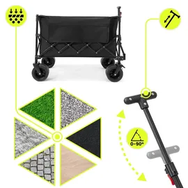 OEM Bollerwagen faltbar 200L schwarz