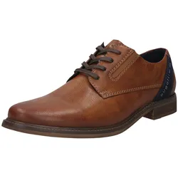 bugatti Schnürschuh, Anzugschuh, Business Schnürschuh mit modischem Fersen-Flag bugatti cognac 40