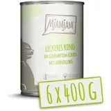 MjAMjAM - Premium Nassfutter für Katzen - leckeres Rind an gedämpftem Kürbis,