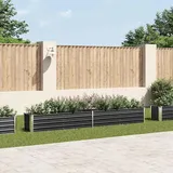 vidaXL Garten-Hochbeet verzinkter Stahl rechteckig 320 x 40 x 45 cm Anthrazit  