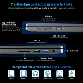 Blackview Laptop Acebook 12 Intel Core I5-1030NG7, 16 FHD, 16GB DDR4, 512GB SSD 2TB,Win11 Pro Notebook, 57Wh Mega Akku/ 67W Schnellladung, HDMI 2.0, Tastatur QWERTY, USB 3.0×2, Dual-Band 5G WiFi