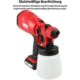 WALTER WERKZEUGE Walter Li-Ion Akku Farbsprühsystem 20 V inkl. Akku Ladegerät 800 ml Farbbehälter