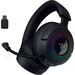 RAZER Kraken V4 Gaming Headset - Kabelloses Gaming-Headset mit 3-Modi-Konnektivität, Triforce 40mm Treiber, 9-Zonen-RGB-Beleuchtung der Ohrmuscheln