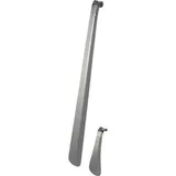 Böttcher-AG Schuhlöffel 2er Set aus Edelstahl, grau, Länge: 15cm und 51cm, 2 Stück