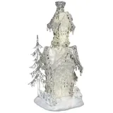 Formano Haus mit Schnee 45 cm transparent/weiß mit Licht