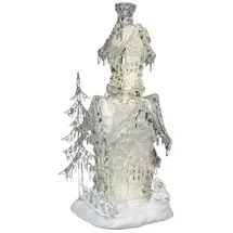 Formano Haus mit Schnee 45 cm transparent/weiß mit Licht