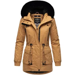 NAVAHOO Damen Sportlicher Wintermantel Baumwoll-Parka mit Kapuze Olessaa