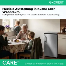 Exquisit KS16-4-HEA-090E Kühlschrank (106 l, 865 mm hoch, Silber)
