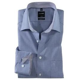 Olymp Businesshemd "Luxor modern fit", Herren, Gr. 39, N-Gr, blau (royal), Web, Obermaterial: 100% Baumwolle, kariert, Hemden