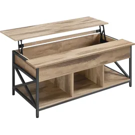 VASAGLE Hellbraun Stahl 60 x 120 x 48-62 cm