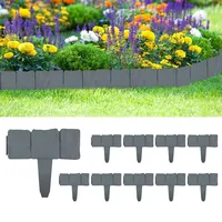 RNPKZ 10 Stück Rasenkante Kunststoff Steinoptik, 2,5 m Flexible Beeteinfassung Steinoptik, Garten Beetumrandung Kunststoff für Blumenbeete, Rasenkanten und Gartenpflege, Beetumrandungen für den Garten