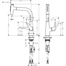 Hansgrohe Talis Select M51 edelstahl finish 72824800