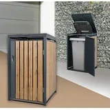 ML-Design Mülltonnenbox 1er 68 x 80 x 116,3 cm anthrazit-eichenoptik