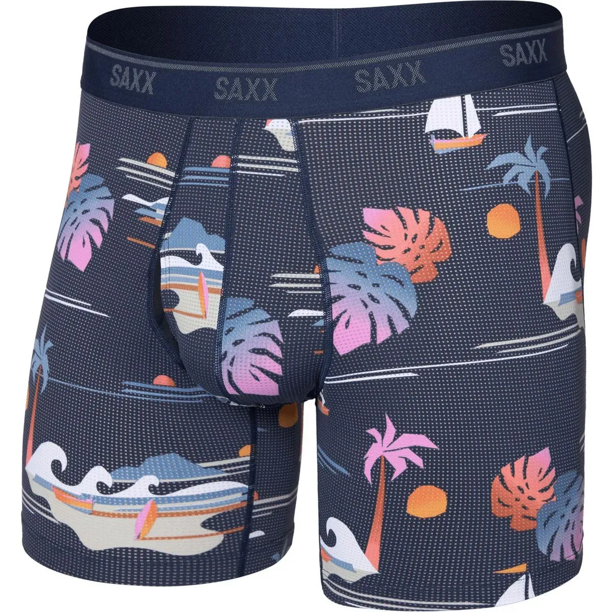 Saxx Quest Quick-dry Mesh Boxer Brief FLY sunny adventure-maritime (SAM) M