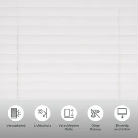 MY HOME Jalousie MY HOME "Hannah", weiß (weiß, weiß, weiß), B:60cm H:180cm, Jalousien, Aluminium, Klemmträger mit Feststellschraube