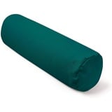 Present Mind Yoga Bolster für Yin Yoga - Made in EU Yogakissen Ø20 cm Smaragdgrün - 100% natürliche Yogarolle mit Buchweizenschalen Füllung Bezug Waschbar