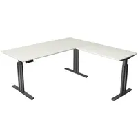 Kerkmann Move 3 elegant elektrisch höhenverstellbarer Schreibtisch weiß L-Form,