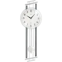 AMS Funk-Pendelwanduhr "F5314", silber (anthrazit, silberfarben), Wanduhren, Damen, B/H/L: