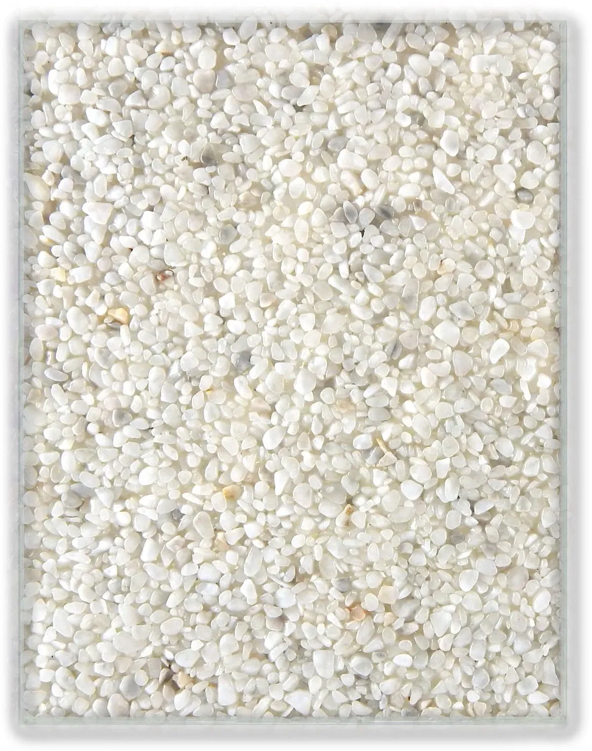 Terralith Farbmuster Marmorsteinteppich -bianco-, Körnung: fein (2-4 mm)