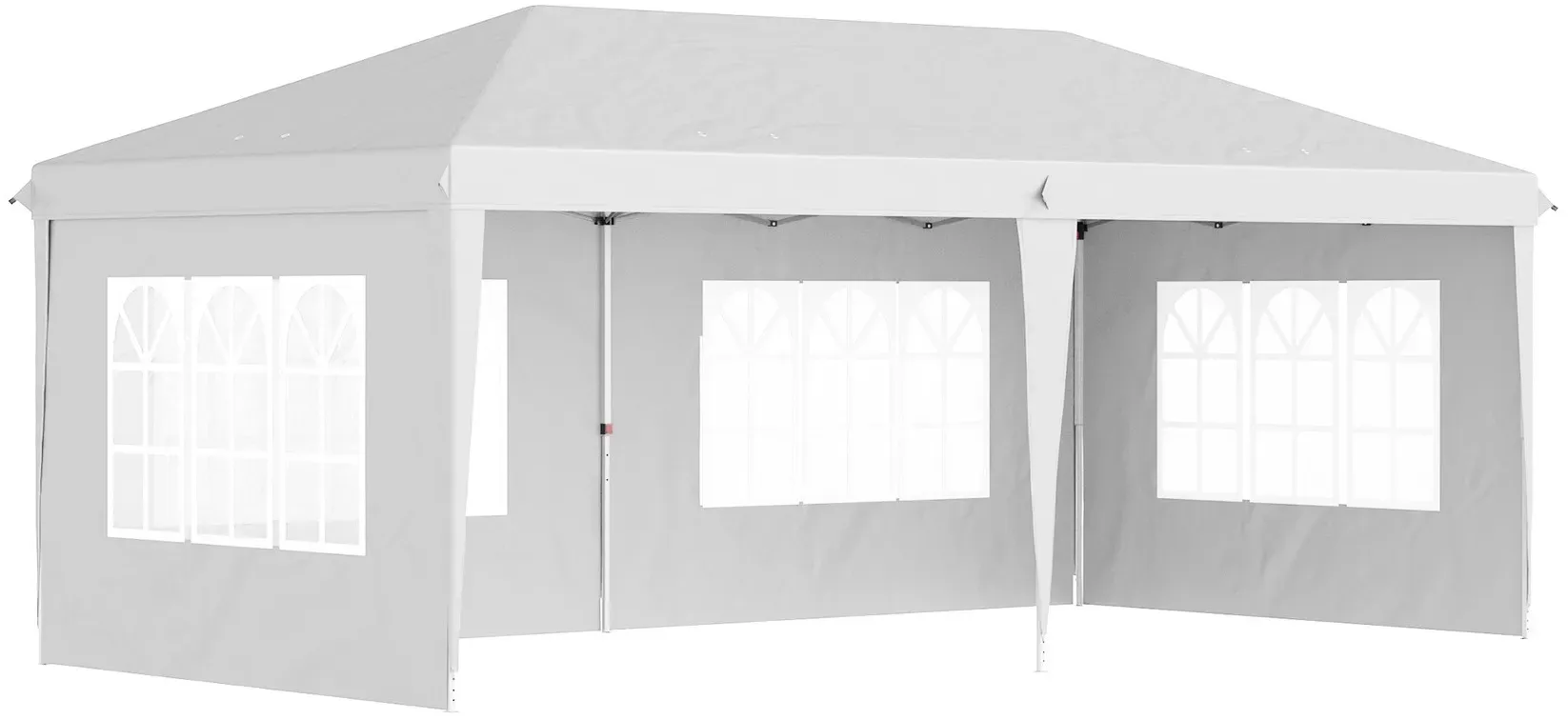 Outsunny Faltpavillon mit Seitenwänden 585L x 295B x 270H cm