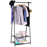 Songmics Kleiderständer aus Metall Schwarz
