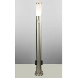 GLOBO Stehleuchte Edelstahl 7,6x110 cm inkl. Bewegungsmelder, App Steuerung, dimmbar, Smart RGB LED 8,5W 806Lm silber