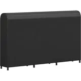 Outsunny Kaminholzregal Metall 199 x 30 x 121 cm für Außenbereich Schwarz