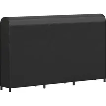 Outsunny Kaminholzregal Metall 199 x 30 x 121 cm für Außenbereich Schwarz