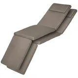 Beautissu Polsterauflage 2er Set Luxus Deckchair Auflage LoftLux DC, 175x45x5cm, Taupe, Polsterauflage für Liegestuhl Gartenliege Polster Bezug Abnehmbar beige